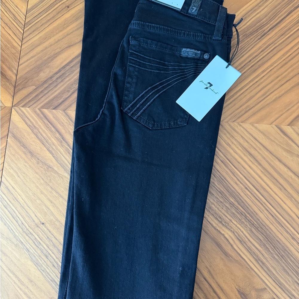 7 For All Mankind Black Dojo Flare Jeans